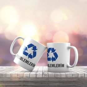 K-200 Geri Dönüşüm Kutusu Baskılı Hediyelik Kupa Bardak