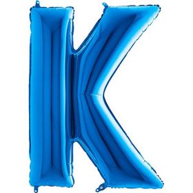 K Harf Grabo Mavi 100 cm Folyo Balon
