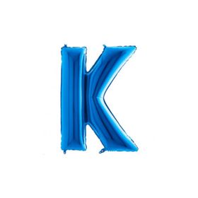 K Harf Grabo Mavi 100 cm Folyo Balon