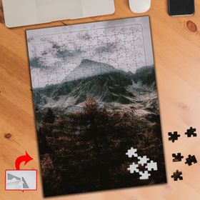 K372 Ağaçlar Sis Dağ 240 Parça Puzzle Yapboz Tablo