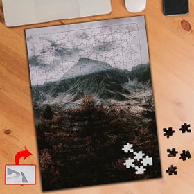 K372 Ağaçlar Sis Dağ 240 Parça Puzzle Yapboz Tablo