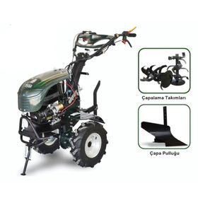 Kaan 29 S 7 HP Çapa Alt Grubu+Pulluk+2+1 Şanzımanlı Benzinli Çapa Makinesi