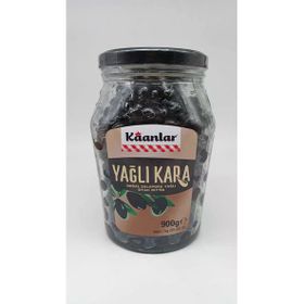 Kaanlar 900 gr Doğal Yağlı Kara Salamura Siyah Zeytin (291-320)
