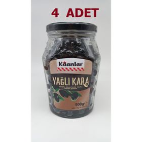 Kaanlar 900 gr Doğal Yağlı Kara Salamura Siyah Zeytin (291-320)