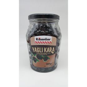 Kaanlar 900 gr Doğal Yağlı Kara Salamura Siyah Zeytin (291-320)