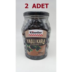 Kaanlar 900 gr Doğal Yağlı Kara Salamura Siyah Zeytin (291-320)