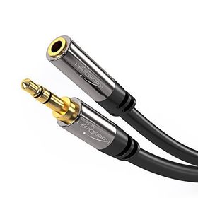 KabelDirekt 2 m Siyah 3,5 mm Jak Uzatması