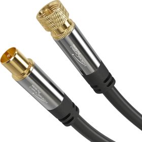 KabelDirekt DVB-T, DVB-C, DVB-S, DVB-S2 2 m 75 Ohm F Fiş Koaksiyel SAT Kablosu
