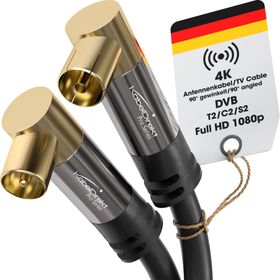 KabelDirekt DVB-T, DVB-C, DVB-S, DVB-S2 2 m 75 Ohm F Fiş Koaksiyel SAT Kablosu