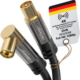 KabelDirekt DVB-T, DVB-C, DVB-S, DVB-S2 2 m 75 Ohm F Fiş Koaksiyel SAT Kablosu