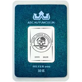 Kaçma Yorgun Temalı Doğum Günü Hediyesine Özel 10 gr 999 Ayar Saf Gümüş Külçe