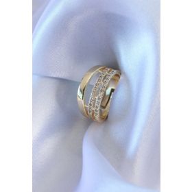 Kadın Gold Renk Zirkon Taşlı Yüzük