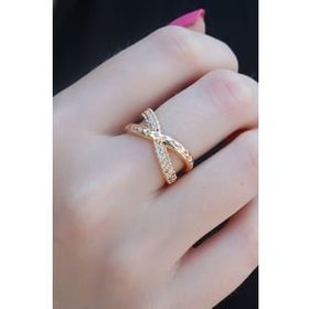 Kadın Gold Renk Zirkon Taşlı Yüzük