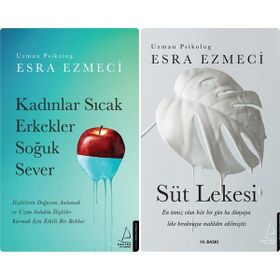Kadınlar Sıcak Erkekler Soğuk Sever - Süt Lekesi - 2 Kitap - Esra Ezmeci
