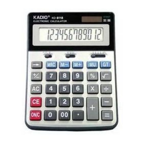 Kadio KD-6118 Antrasit 12 Haneli Büyük Boy Cappuccino Hesap Makinesi