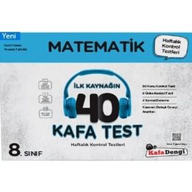 Kafa Dengi Yayınları 8. Sınıf LGS Matematik İlk Kaynağın 40 Kafa Test