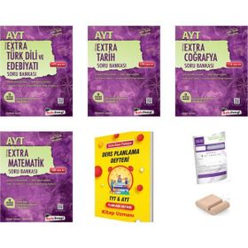 Kafadengi Ayt Extra Matematik + Edebiyat + Tarih + Coğrafya Video Çözümlü Soru Bankası + Planlama Defteri + Tutucu