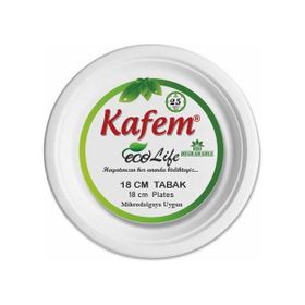 Kafem 0209 18 cm 25'li M Dalgaya Uygun Karton Tabak
