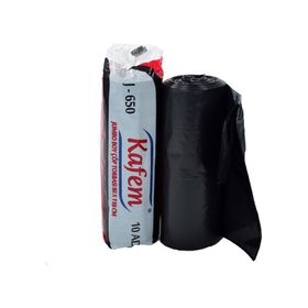 Kafem 10'lu 80x110 cm J400 Siyah Jumbo Boy Çöp Poşeti (5 adet)