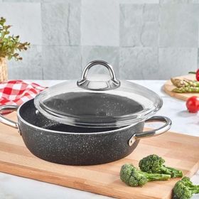 Kahramanlar 24 cm Granit Kısa Tencere