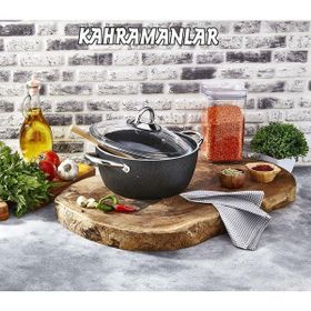 Kahramanlar 3406 24 No Stone Black Derin Tencere