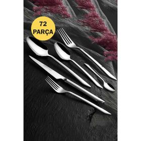 Kahramanlar Erciyes 72 Parça 12 Kişilik Platin Çatal Kaşık Bıçak Takımı