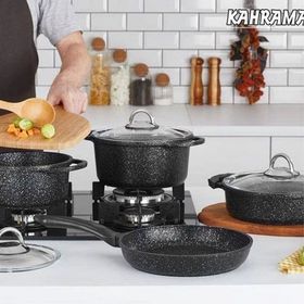 Kahramanlar Helegra 18 Parça Granit Tava ve Tencere Seti