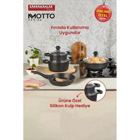 Kahramanlar Motto Döküm 7 Parça Tencere Seti