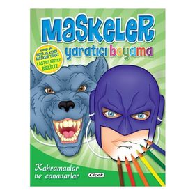 Kahramanlar ve Canavarlar Maskeler Yaratıcı Boyama