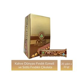Kahve Dünyası 33 gr Fındık Ezmesi ve Bütün Fındıklı Sütlü Çikolata