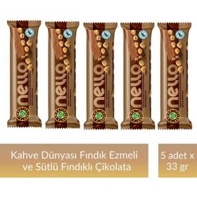 Kahve Dünyası 33 gr Fındık Ezmesi ve Bütün Fındıklı Sütlü Çikolata