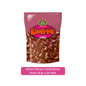 Kahve Dünyası Sütlü Çikolata Kaplı 50 gr Bisküvili Draje Bonte