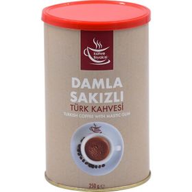 Kahve Tiryakisi 250 gr Teneke Damla Sakızlı Türk Kahvesi