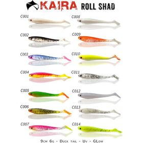 Kaira Roll Shad C011 9 cm 6 gr 3PCS Sahte Balık