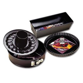 Kaiser 621364 Siyah Classic 4 Parça Teflon Kek Kalıbı Seti