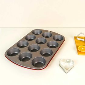 Kaiser Classic Plus 12'li Kırmızı Muffin Kalıbı