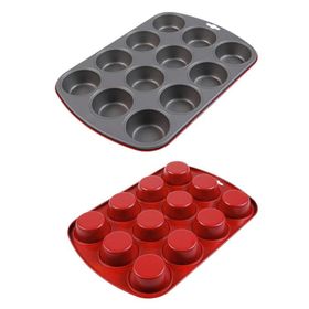 Kaiser Classic Plus 12'li Kırmızı Muffin Kalıbı