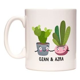 Kaktüs Özel Kişiye İsme Özel Kupa Bardak