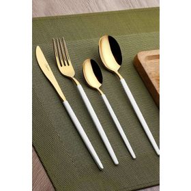 Kalben Amore Titanyum Parlak Gold 72 Parça Çatal Kaşık Bıçak Takımı