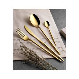 Kalben Amore Titanyum Parlak Gold 72 Parça Çatal Kaşık Bıçak Takımı
