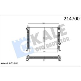 Kale 0133302ab Radyatör Albea 1.3 Jtd-palıo Ym-strada 06 Ac 520x395x42 2 Sıra Alb Sistem