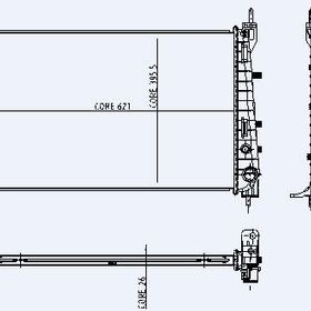 Kale 0135021ab Radyatör Linea 1.3 Jtd Ac Klimasız Mek 621x395x26 1 Sıra Alb Sistem