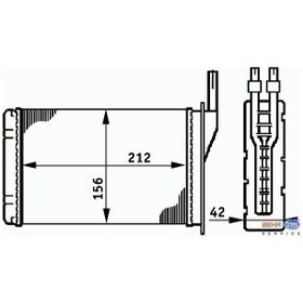 Kale 0581842AL Renault R9 R11 Bakır Kalorifer Radyatörü