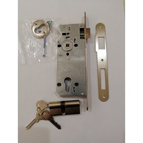 Kale 152R Dış Kapı 45 mm Silindirli Rozet Delikli Nikel Oval Kilit