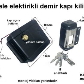 Kale 157A0000024 14 cm Silindirli Tirajlı Demir Kapı Kilit