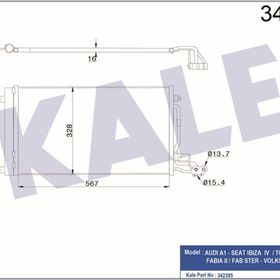 Kale 342395 VW Polo Audi A1-A1 Sportback Seat Ibiza V-Toledo IV AL-AL Klima Kondenseri