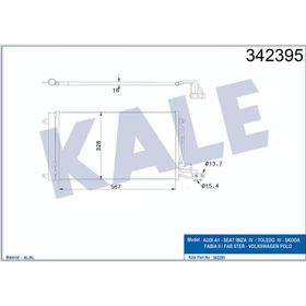 Kale 342395 VW Polo Audi A1-A1 Sportback Seat Ibiza V-Toledo IV AL-AL Klima Kondenseri