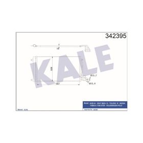 Kale 342395 VW Polo Audi A1-A1 Sportback Seat Ibiza V-Toledo IV AL-AL Klima Kondenseri