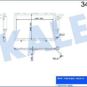 Kale 342520 Oto Klima Radyatörü