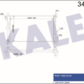 Kale 344165 Ford Focus 1.6 1.8 2.0 Rs St170 98-04 Al-pl-brz Radyatör